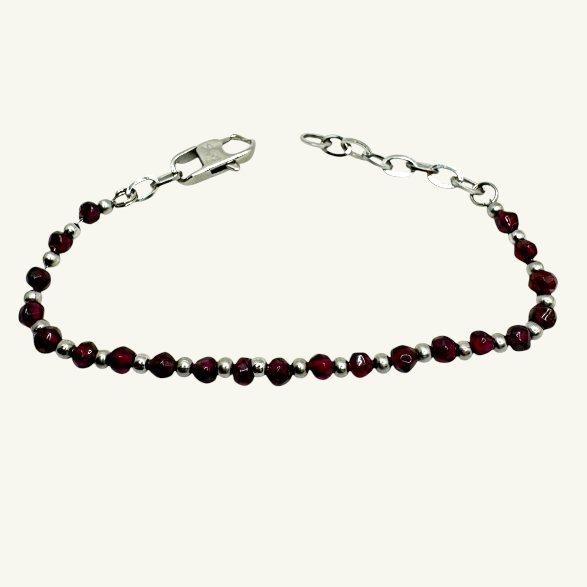 Bracciale granato 4x4mm Sharifa Crystals
